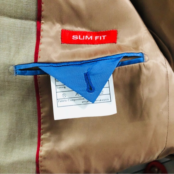 Marc Enzo men’s blazers seven pockets front buttons closures tan. 42R - Picture 5 of 8